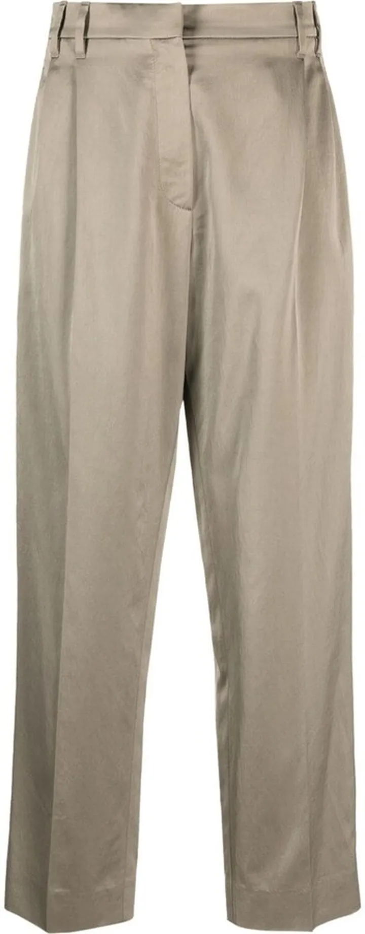 Cropped Straight-Leg Trousers