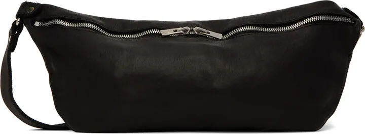 Guidi Black Large Belt Bag