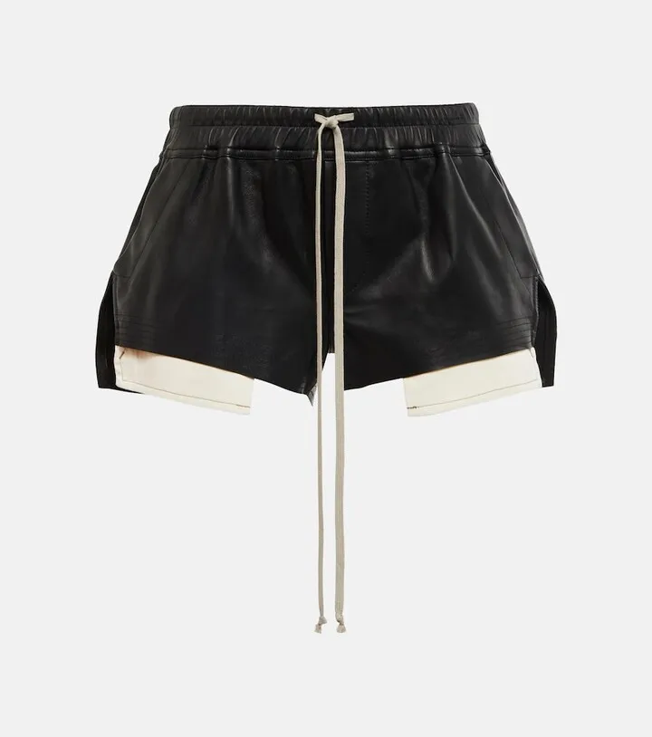 Leather shorts