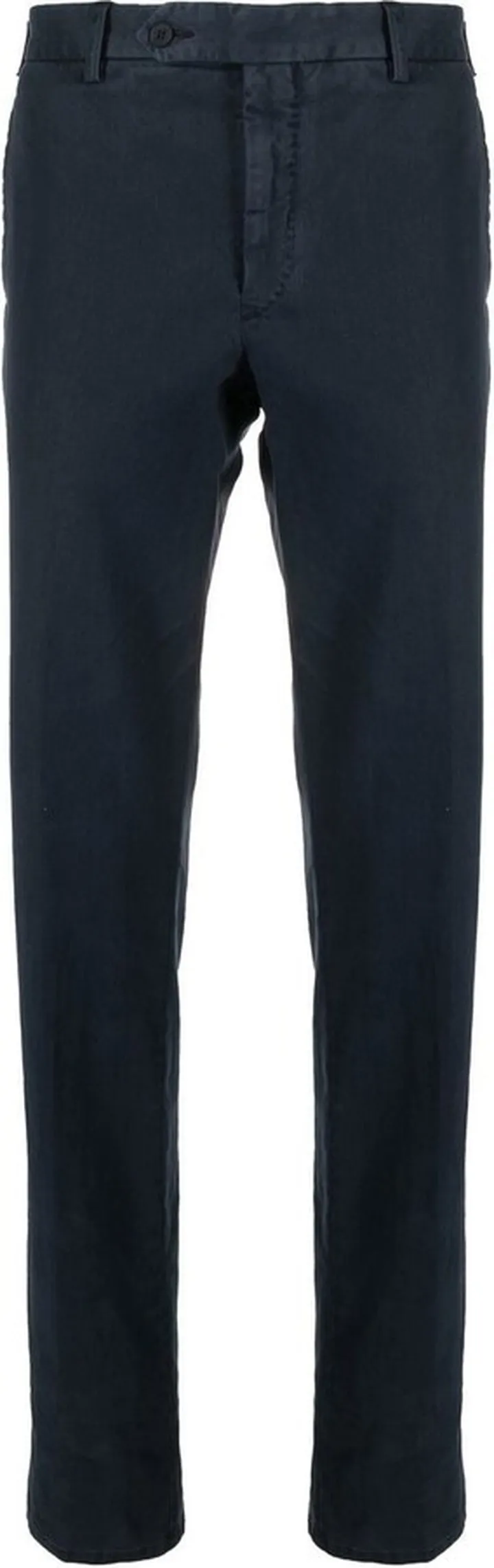 Slim-Cut Cotton Trousers