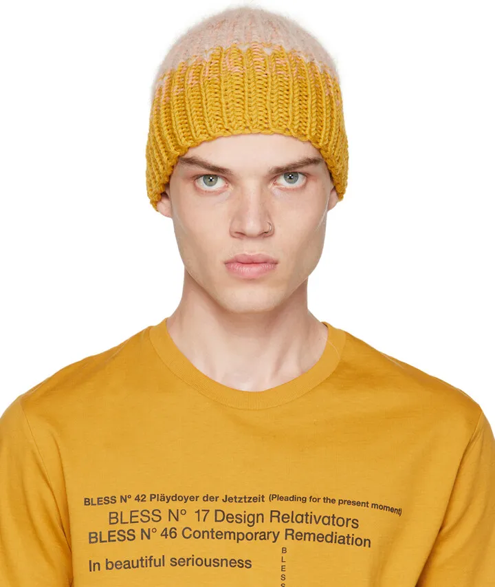 Bless Yellow Nº70 Chiengora Beanie