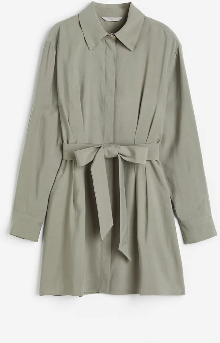 Shirt Dress with Tapered Waist