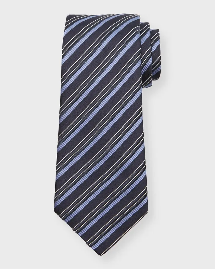 Men's Jacquard Stripe Silk Tie
