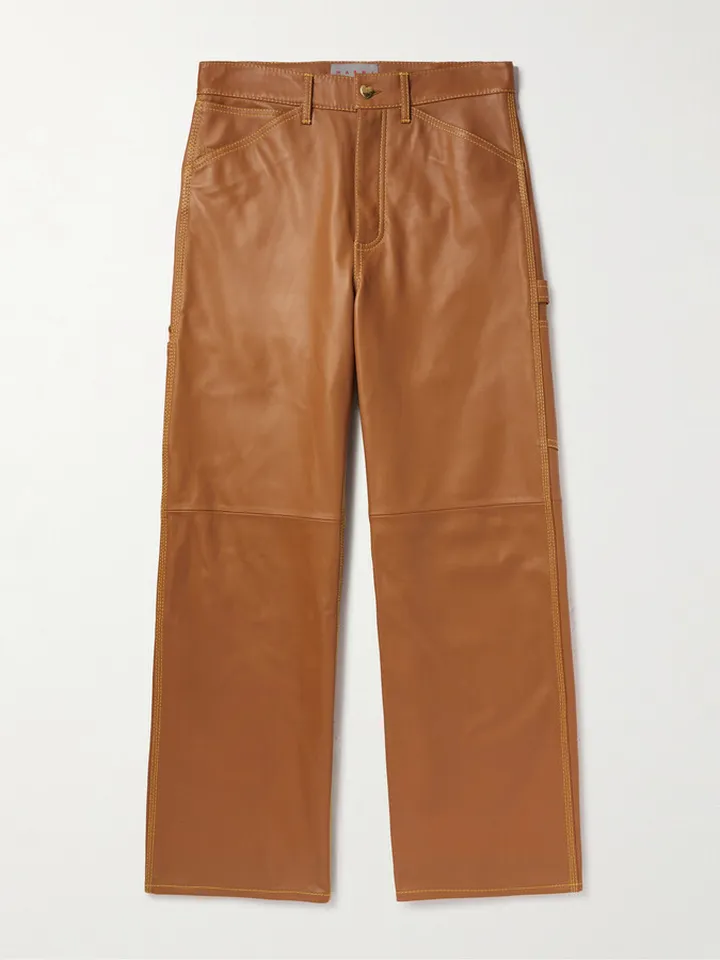 + Carhartt WIP Wide-Leg Leather Trousers