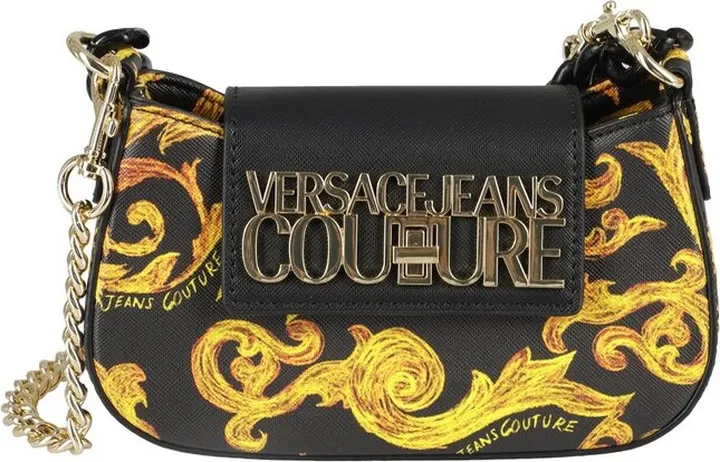 Versace Jeans Couture Barocco-Printed Chain-Linked Crossbody Bag