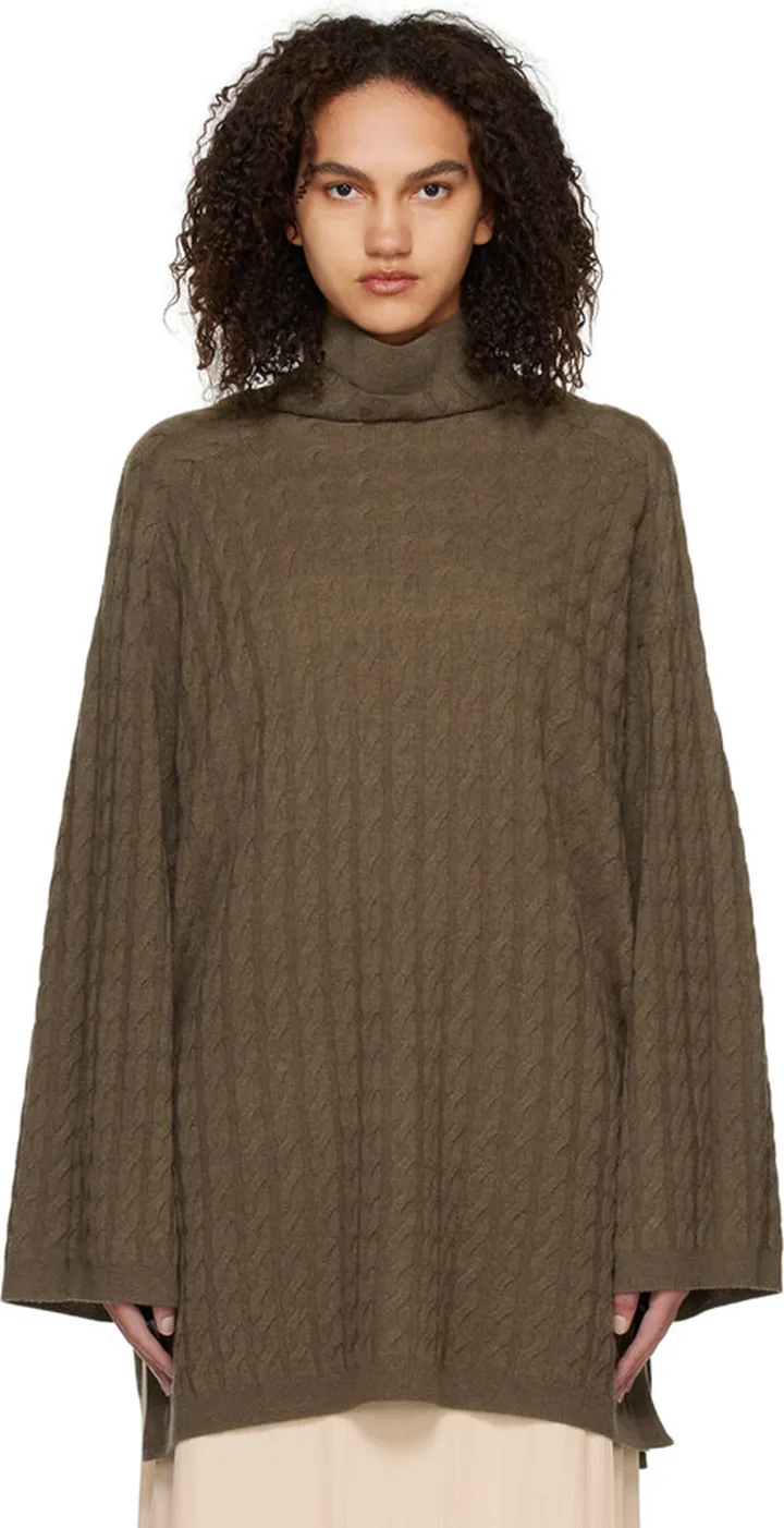Totême Brown Relaxed Turtleneck