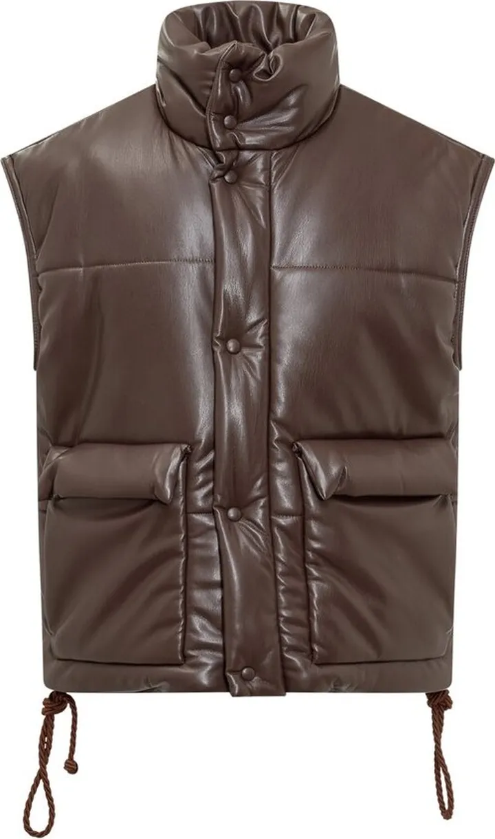 Nanushka High-Neck Padded Cropped Gilet