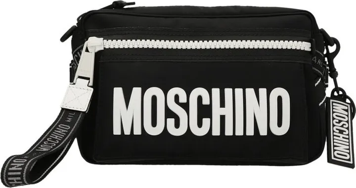 Moschino Logo Printed Zipped Belt Bag