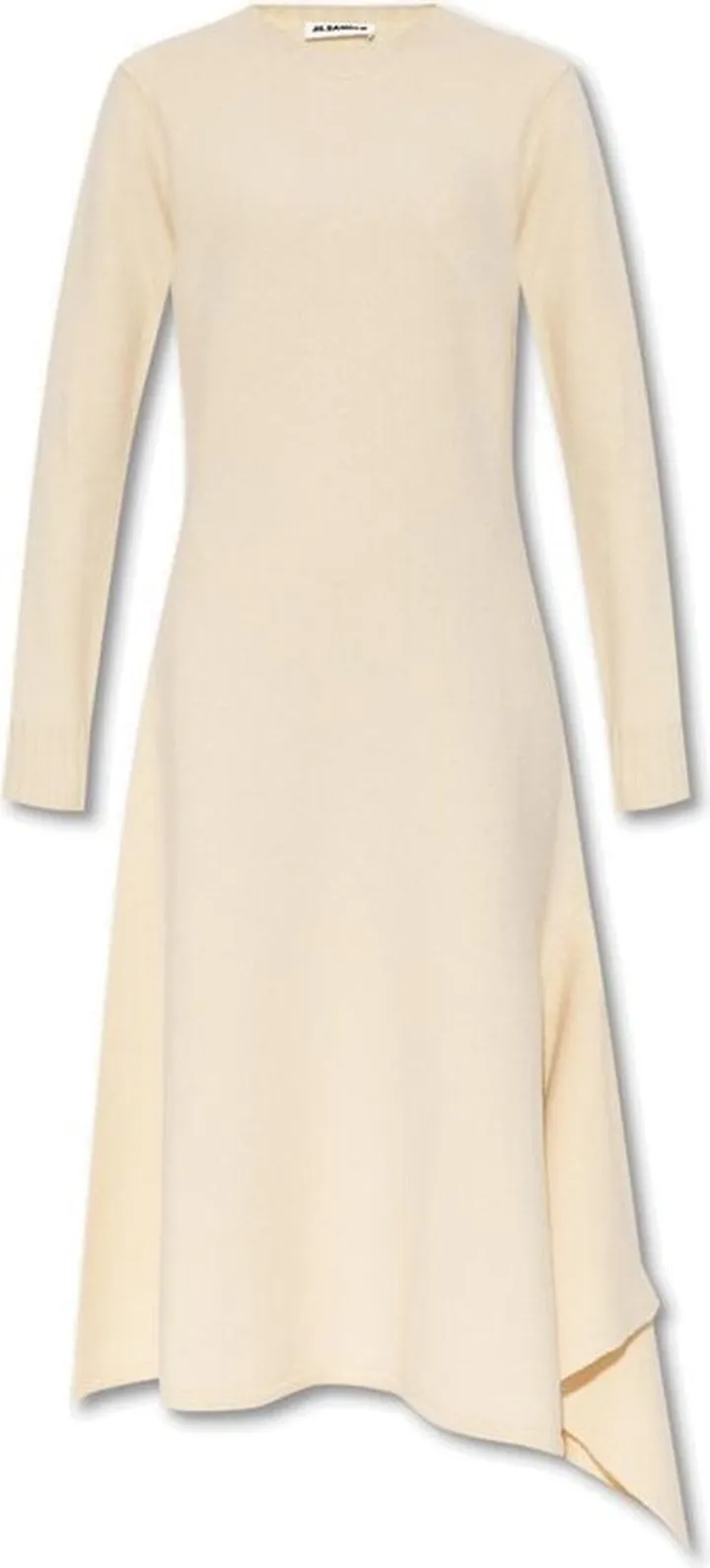 Jil Sander Asymmetric Fine Knit Midi Dress