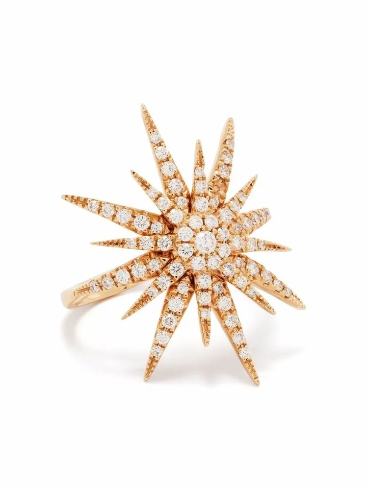 18kt rose gold Big Sun diamond ring