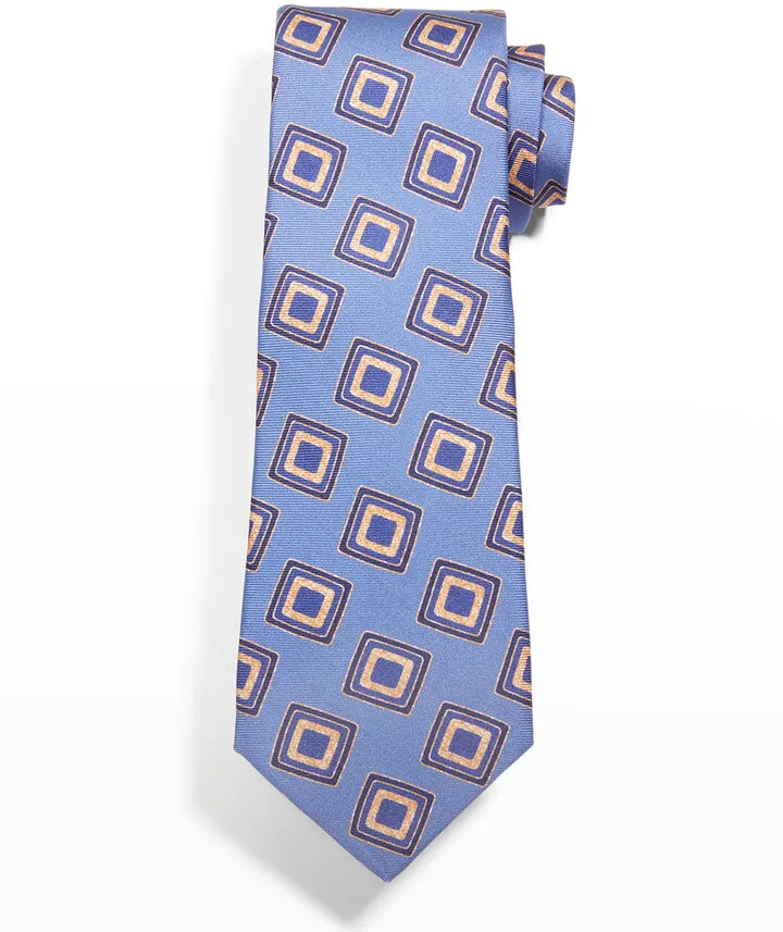 Men's Multi-Squares Silk Tie