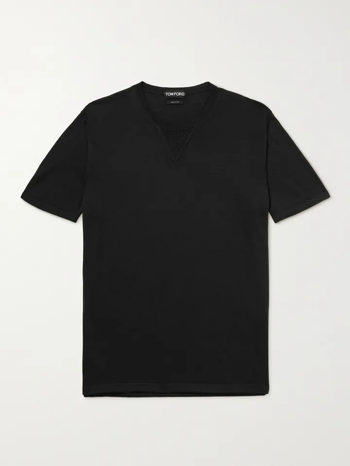 Silk and Cotton-Blend Jersey T-Shirt