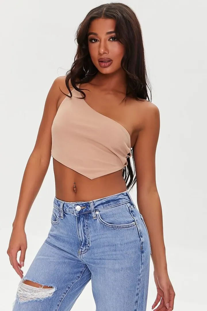 One-Shoulder Cropped Cami