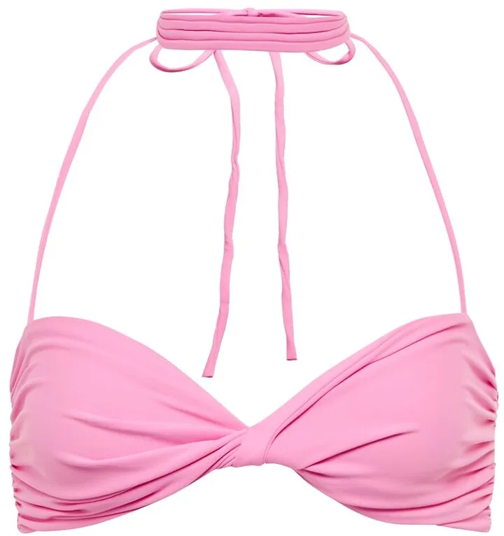 Twist-detail halterneck bikini top