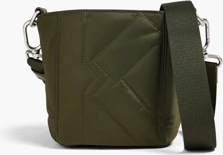 Quilted shell shoulder bag