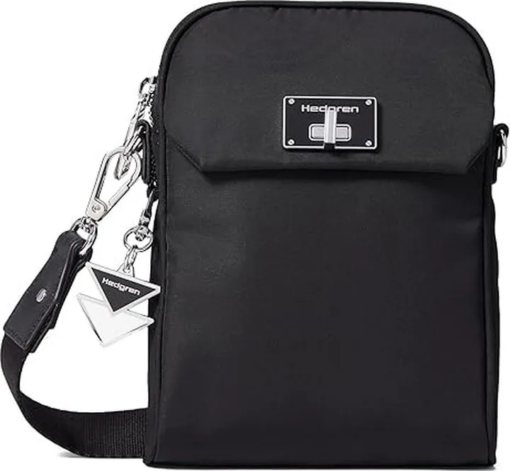 Hedgren Free - Flat Vertical Crossover RFID (Black) Cross Body Handbags
