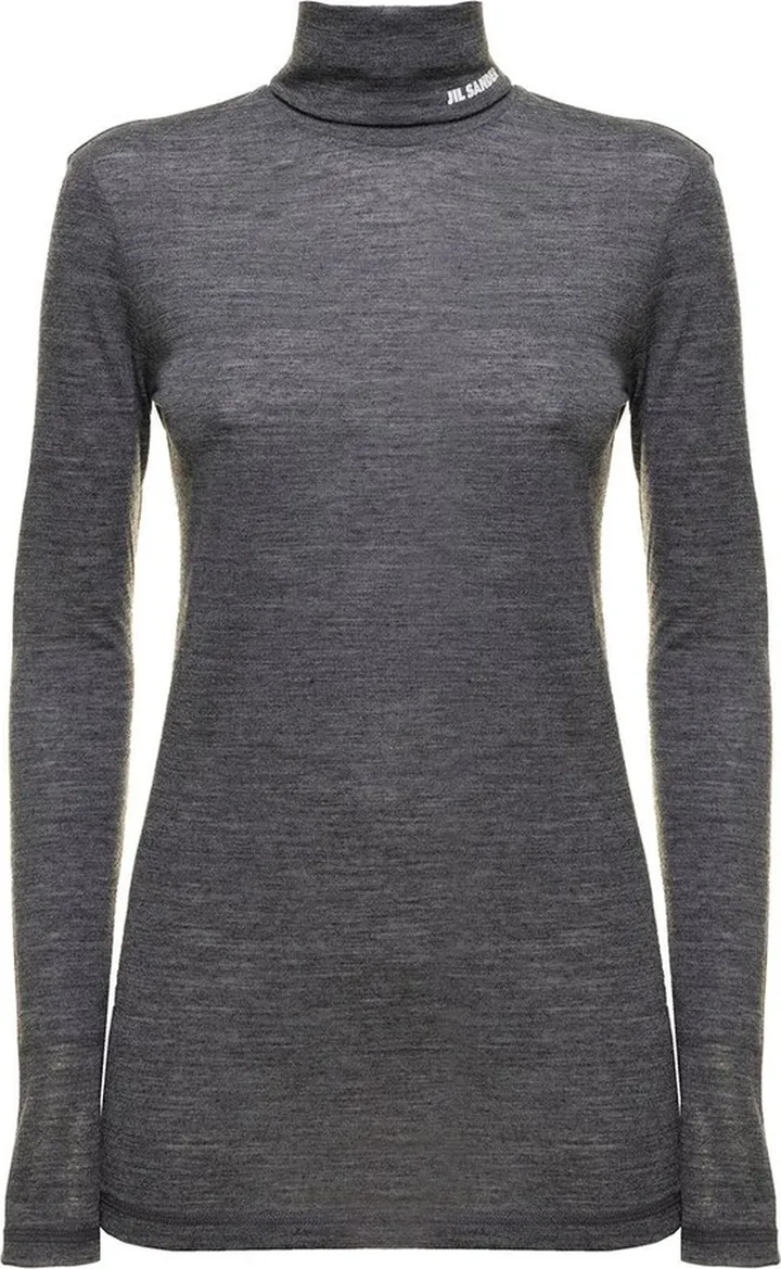 Jil Sander Long-Sleeved High-Neck T-Shirt