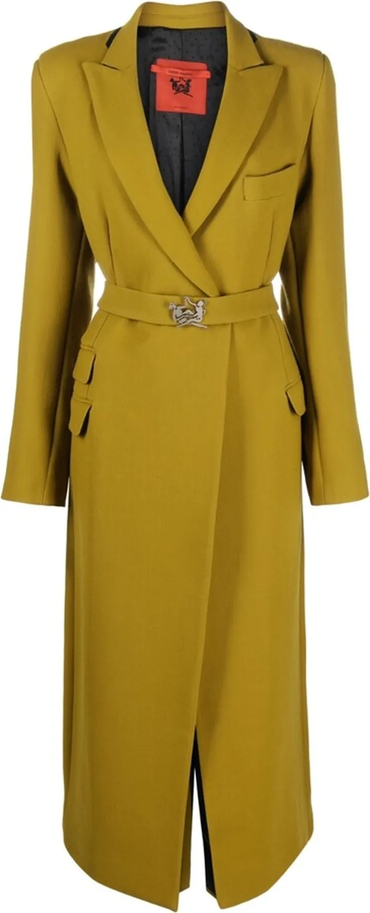 Belted Wool Wrap Coat