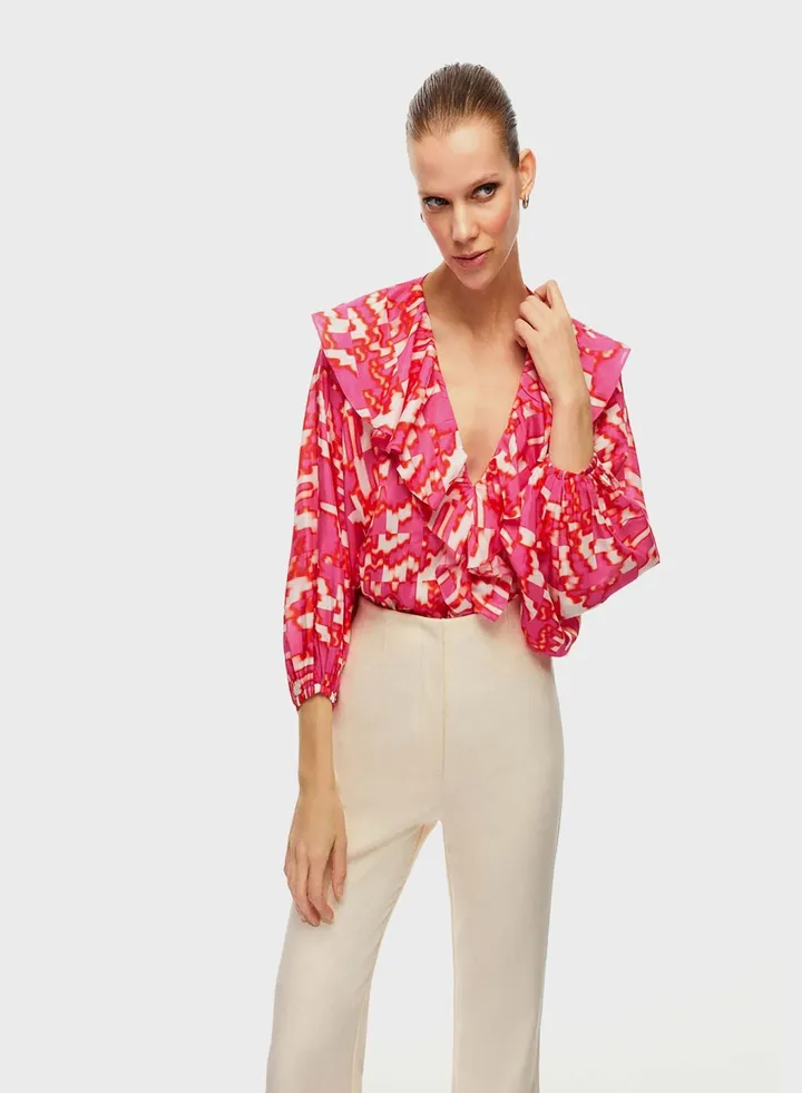 Ruffle Detail Top