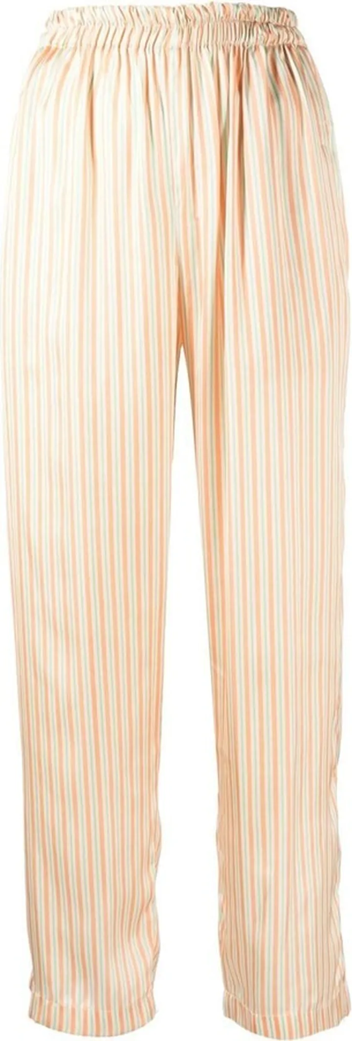Stripe-Print Straight-Leg Trousers