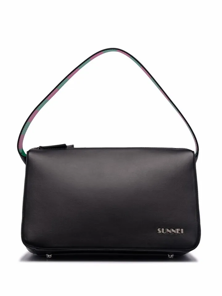 Stripe Print Tote Bag