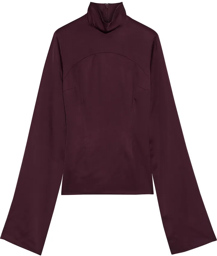 Kimmie satin turtleneck top
