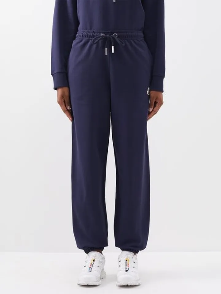 Logo-patch Cotton-jersey Track Pants