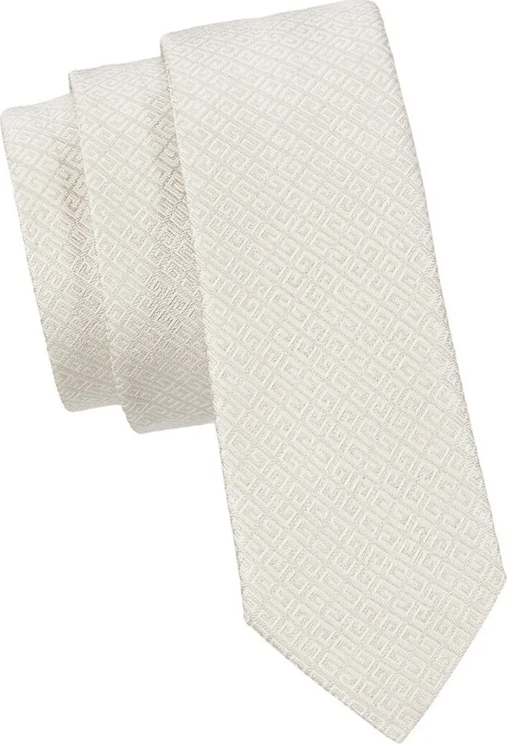 Cube Logo Silk Jacquard Tie