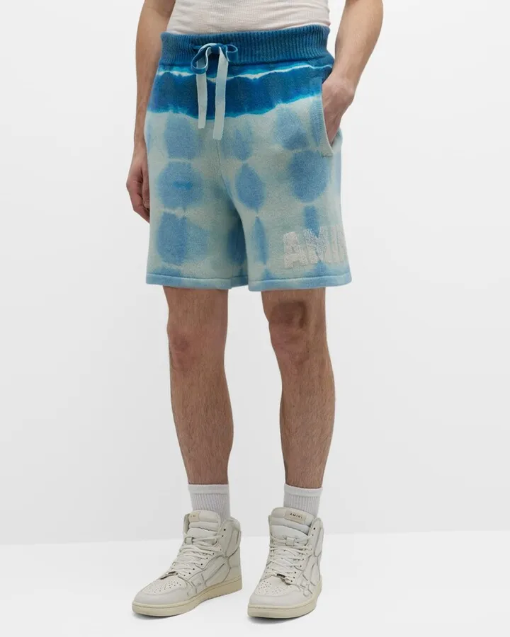 Men's Tie-Dye Knit Football Shorts