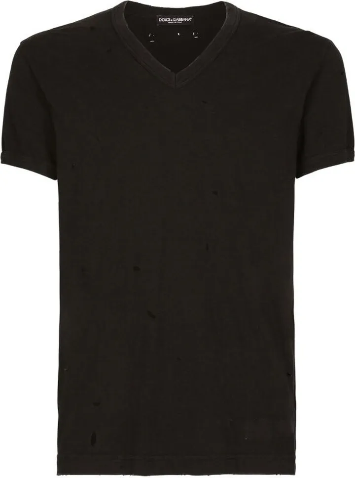 Dolce & Gabbana Cotton Re-Edition V-Neck T-Shirt