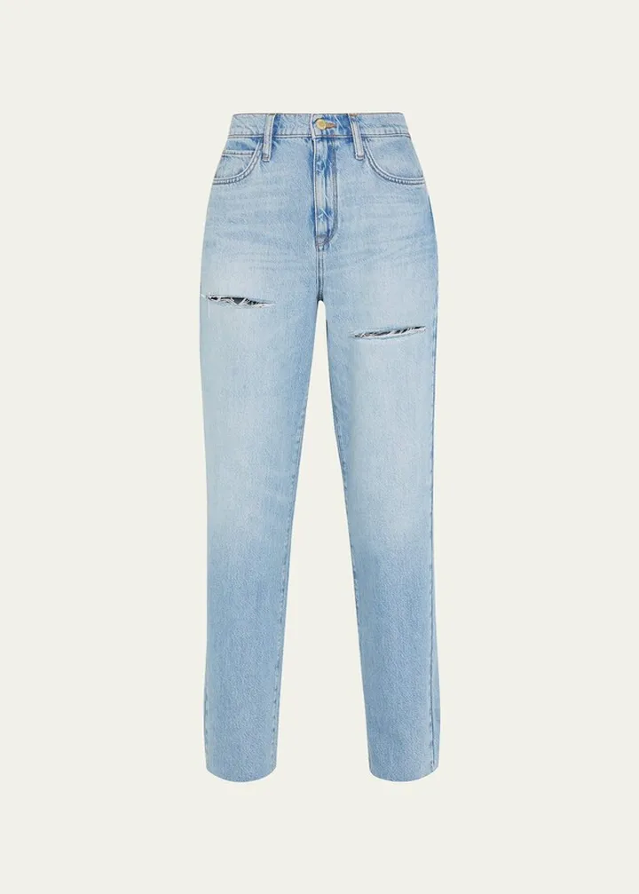 Ms. Monroe Distressed Loose Straight Jeans