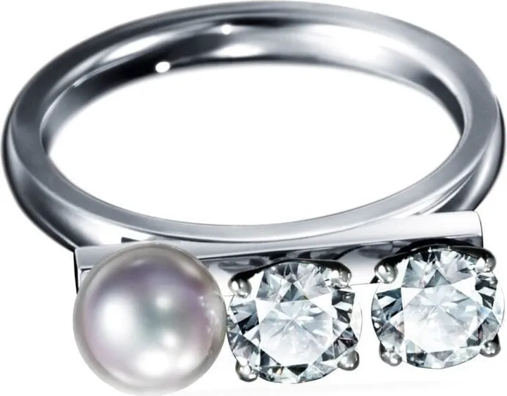 18kt white gold Collection Line Balance diamond twin ring