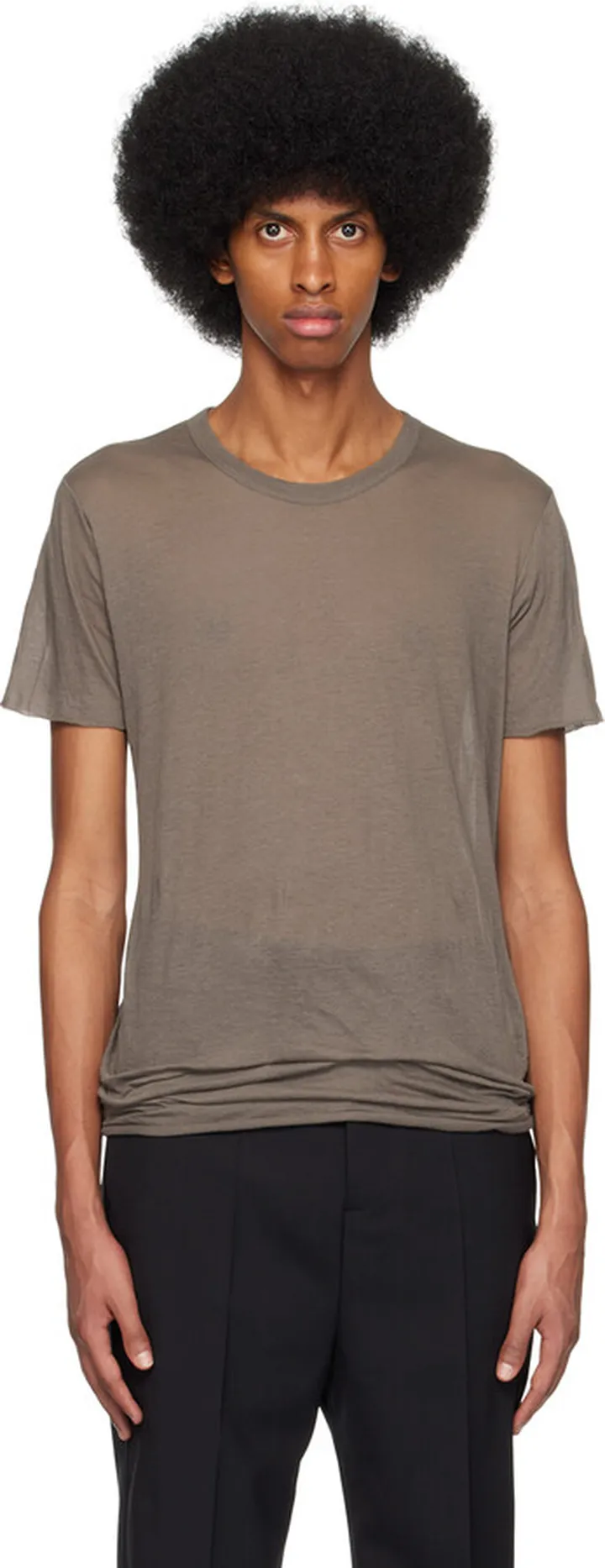 Rick Owens Gray Basic T-Shirt