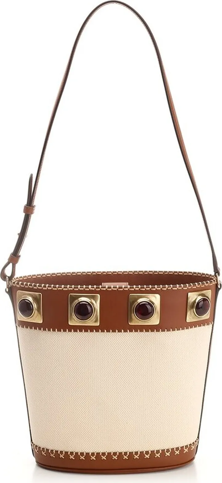 Etro Crown Me Embellished Medium Bucket Bag