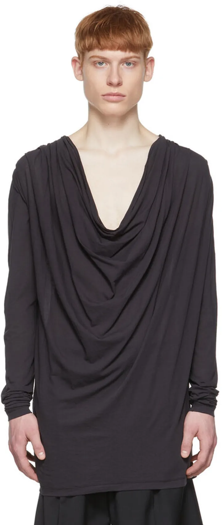 Balmain Black Cotton Long Sleeve T-Shirt