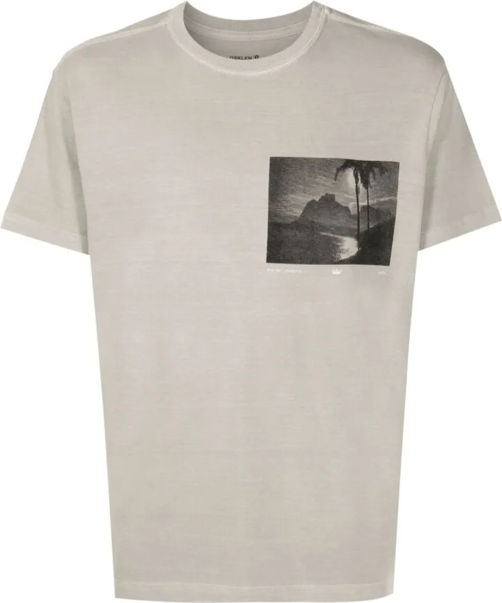 photographic-print short-sleeved T-shirt