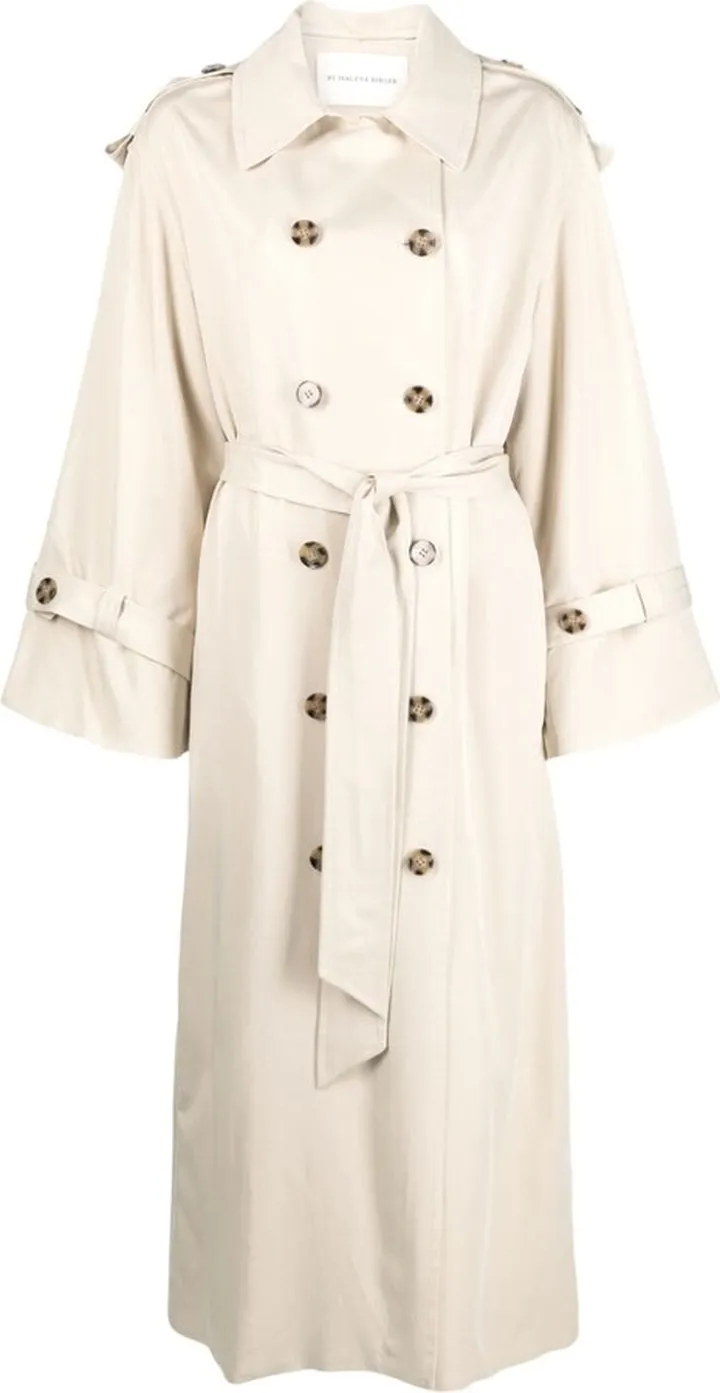 Double-Breasted Belted Trench Coat