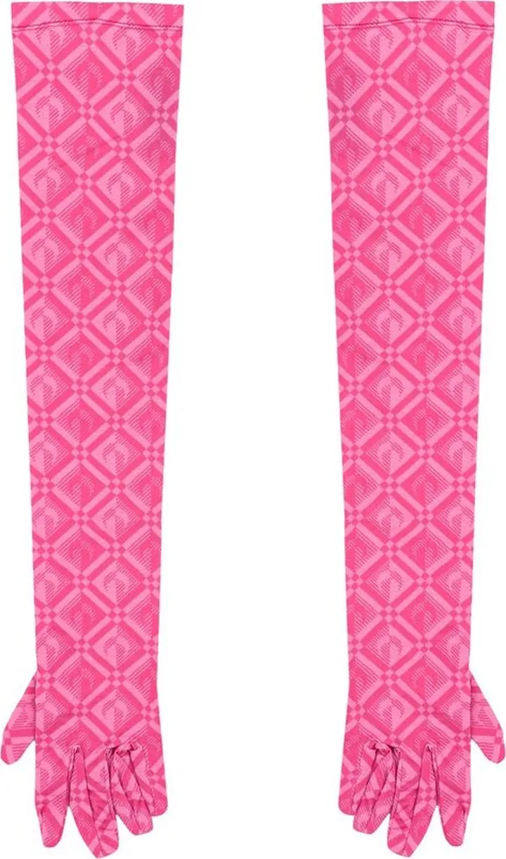 Marine Serre Monogram Jacquard Elbow-Length Gloves