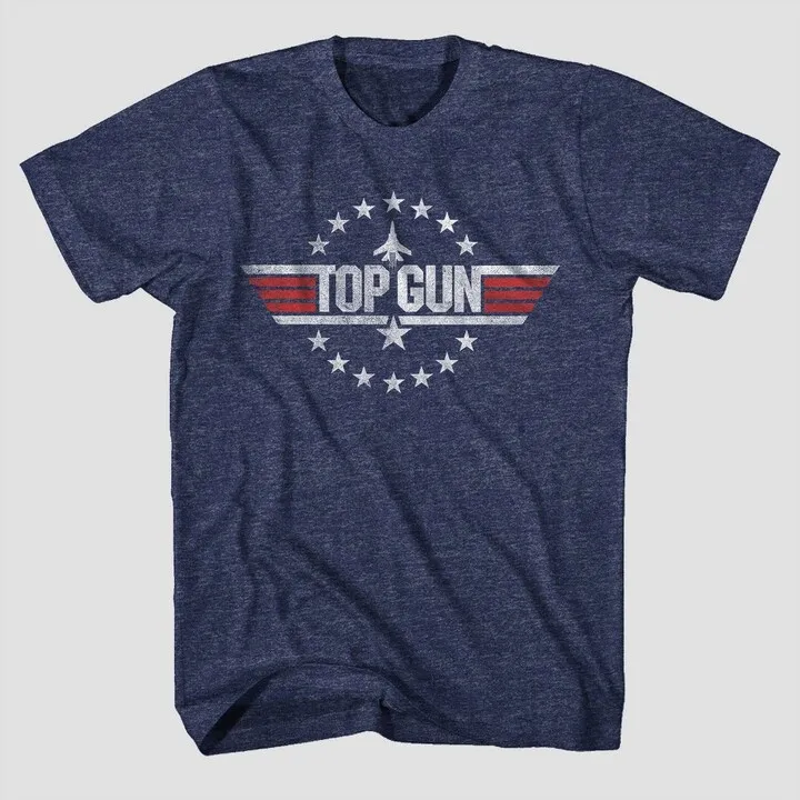 Men's Top Gun Short Sleeve Graphic T-Shirt - Blue XL