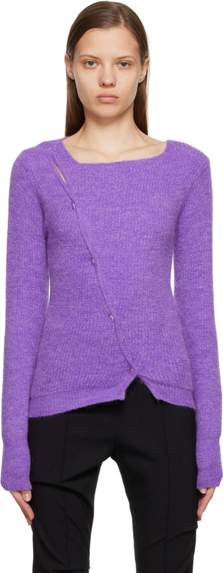 Jacquemus Purple Le Papier 'La Maille Pau' Cardigan