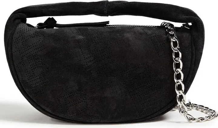Baby Cush perforated suede shoulder bag