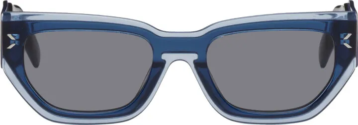 MCQ Blue Rectangular Sunglasses
