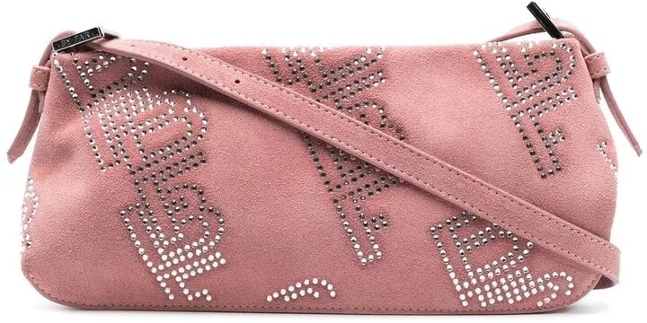 Rachel logo-stud shoulder bag