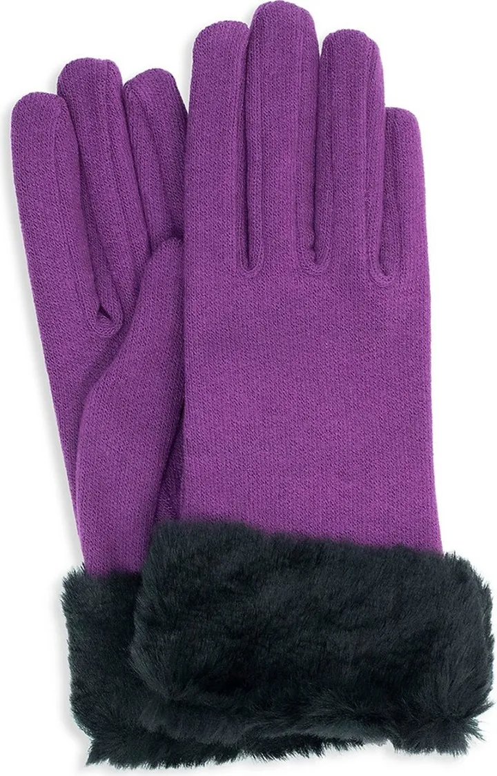 Faux Fur Trim Gloves