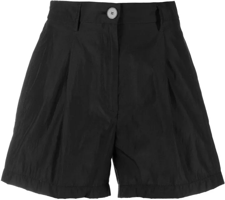 High-Waisted Taffeta Shorts