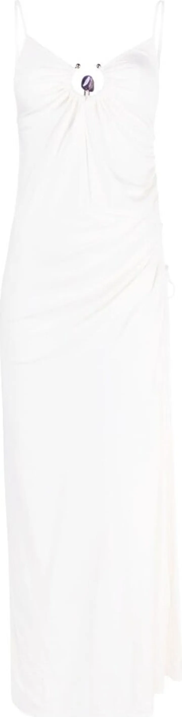 Gemstone-Embellished Sleeveless Maxidress