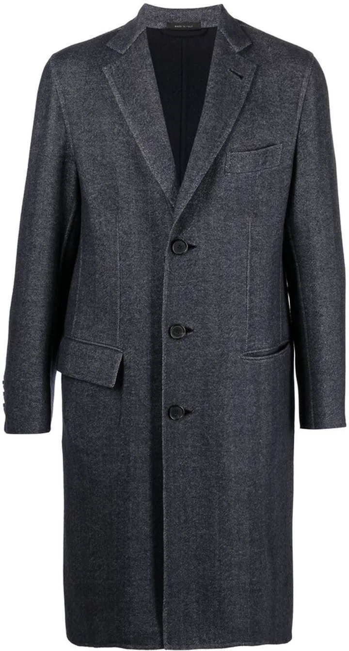 Single-Breasted Wool Coat