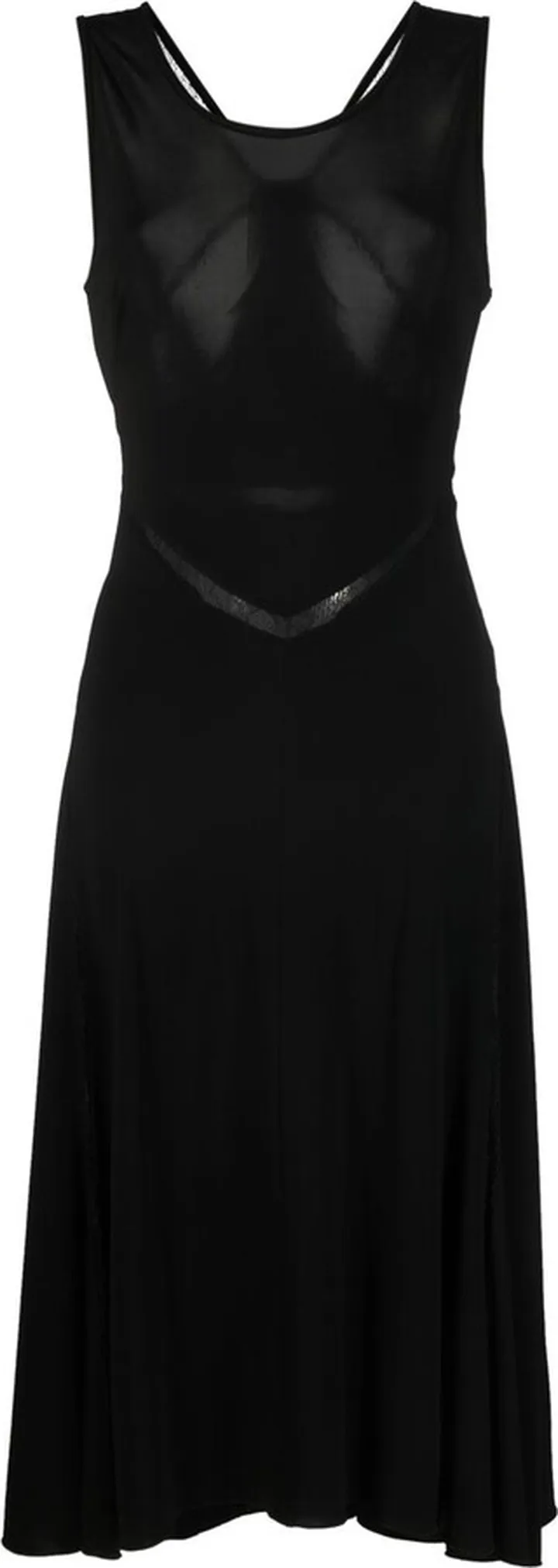 Lace-Detail Midi Dress