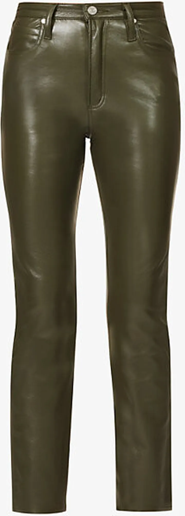 Womens Fatigue Le High 'N' Tight Straight-leg Recycled Leather-blend Trousers