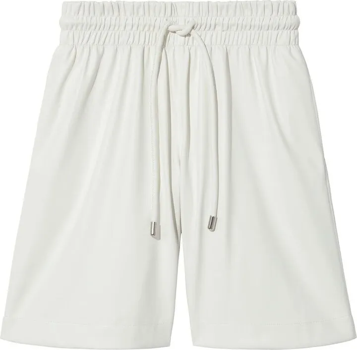 Faux-Leather Elasticated Drawstring Shorts